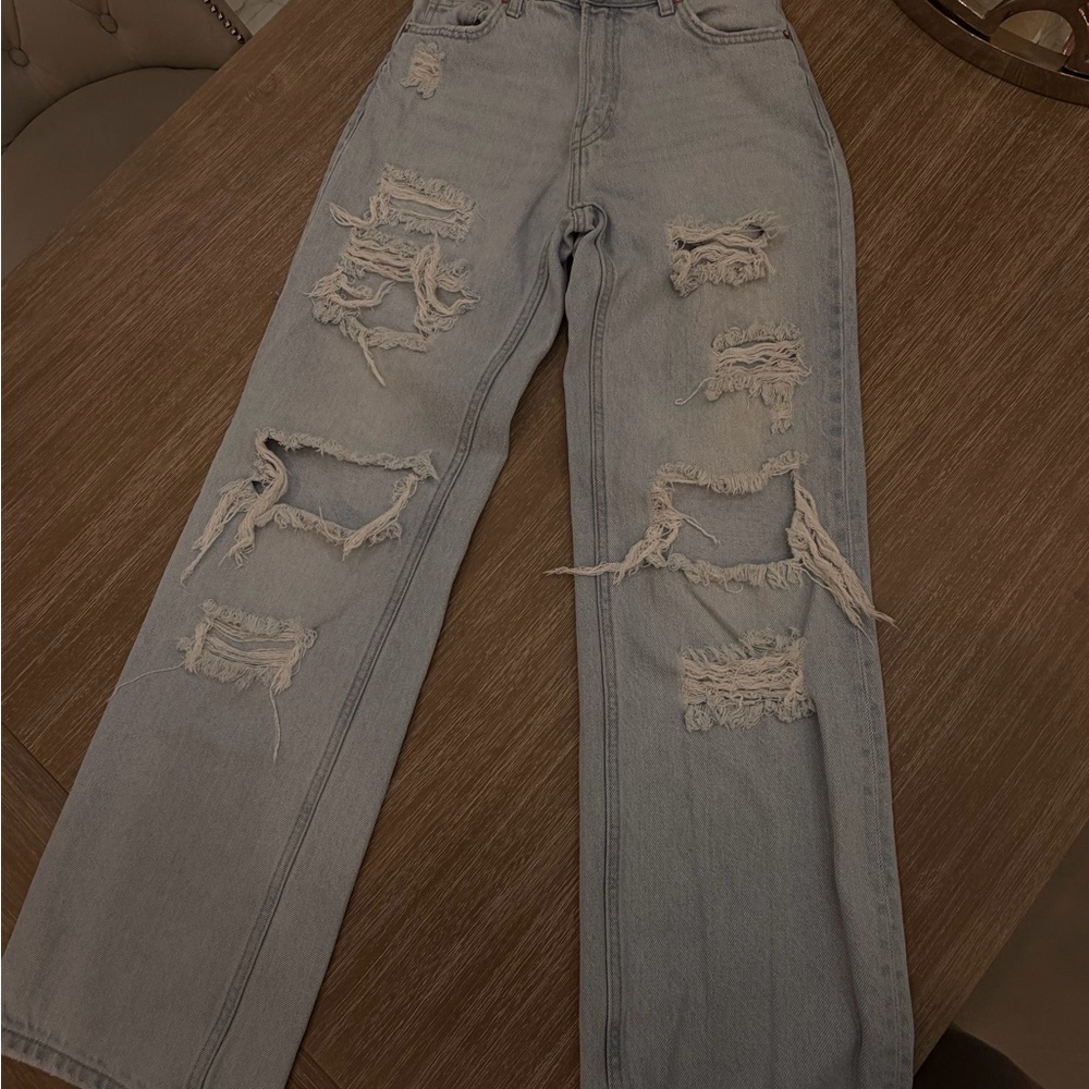 Bershka Light Blue Denim Jeans